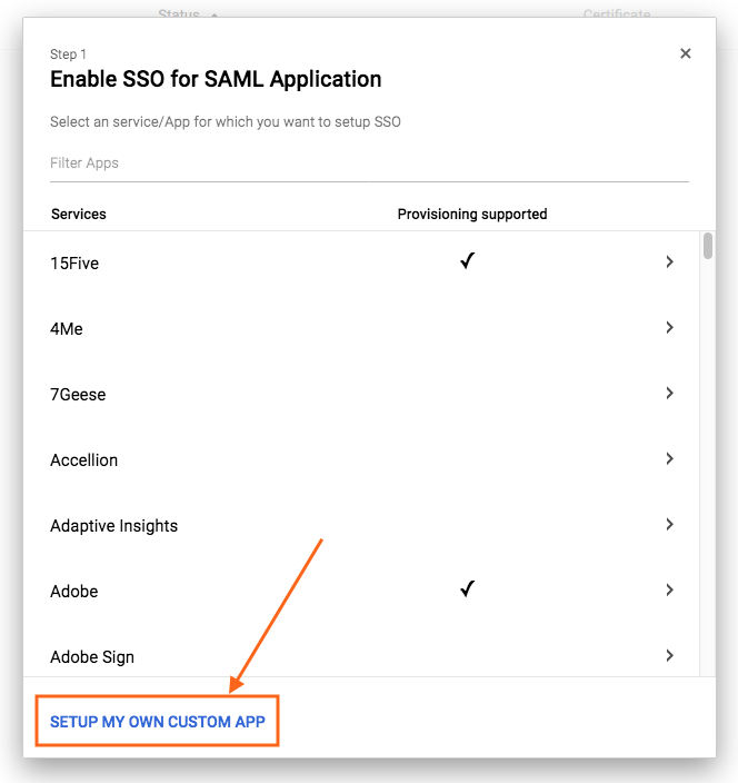 Adding a new application to G Suite