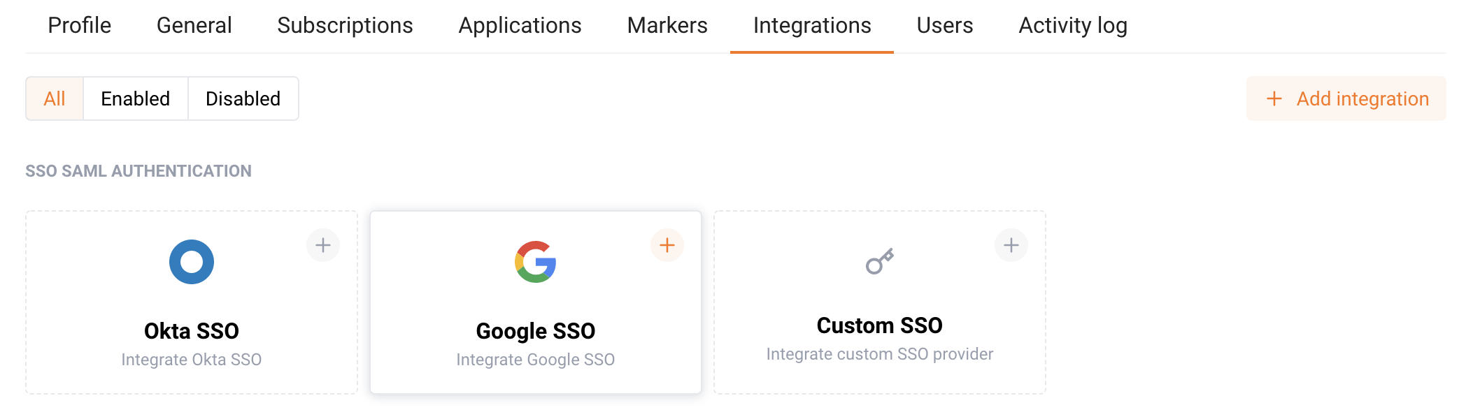The “Google SSO” block