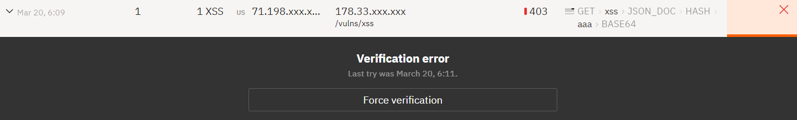 Attacks verification