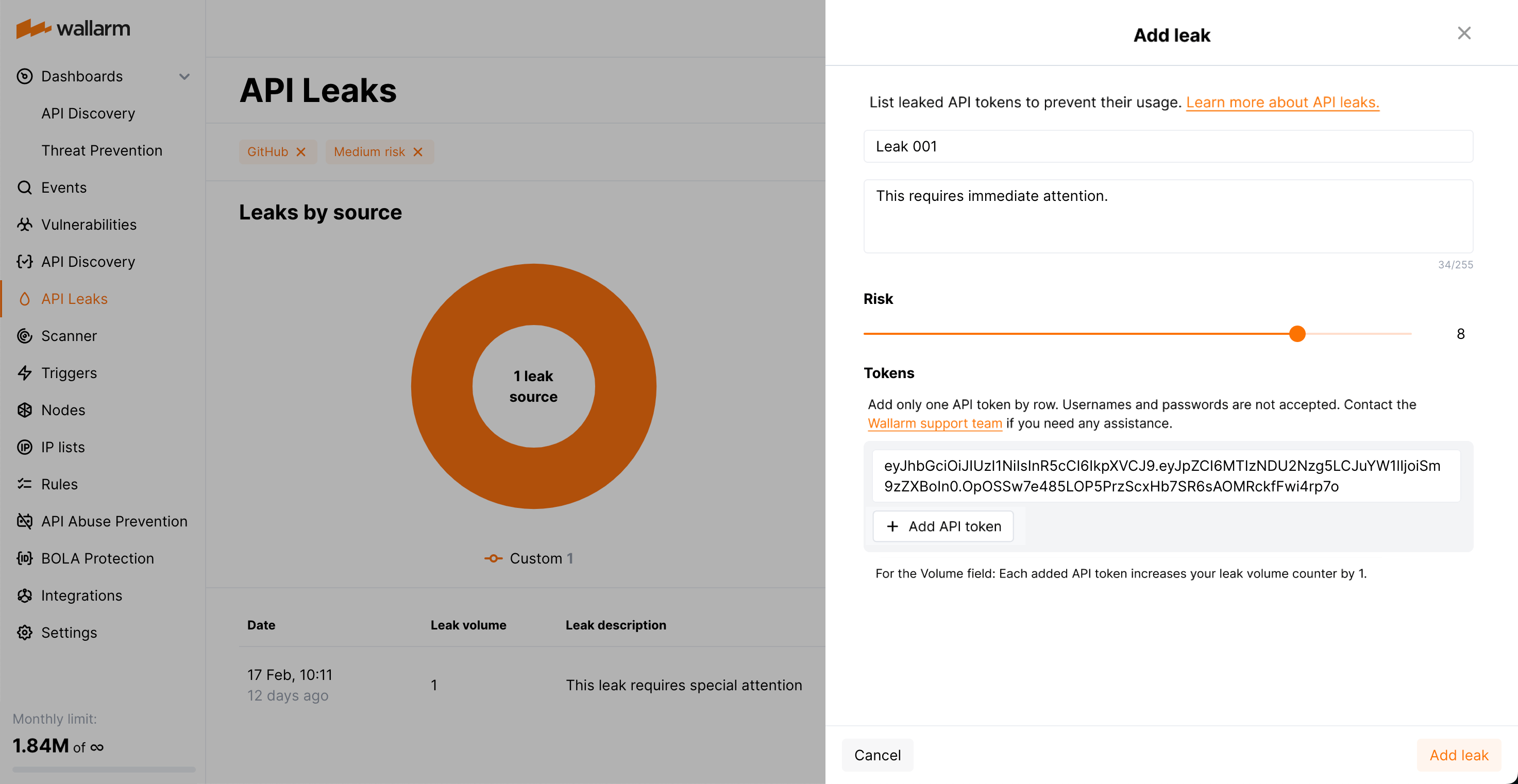 API Leaks - Adicionando Manualmente
