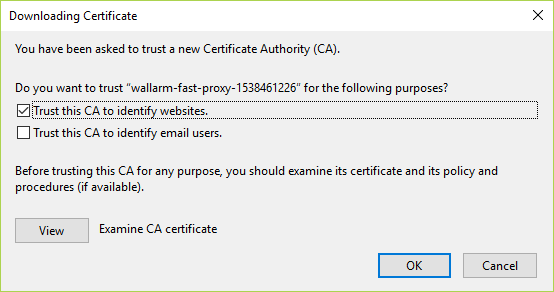 Downloading the certificate