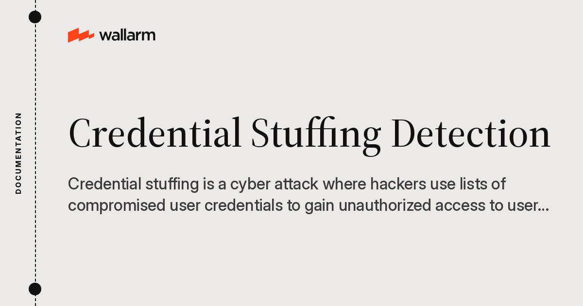 Credential Stuffing Detection - Wallarm Documentation