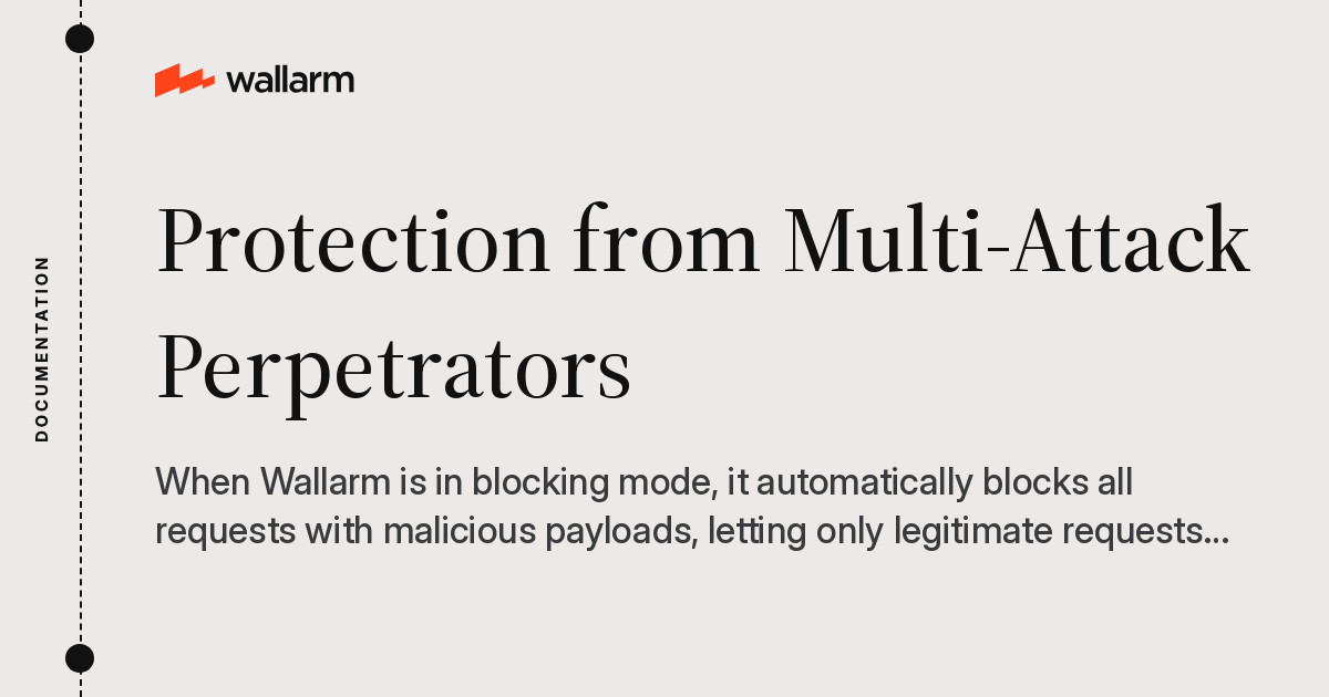 Protection from Multi-Attack Perpetrators - Wallarm Documentation