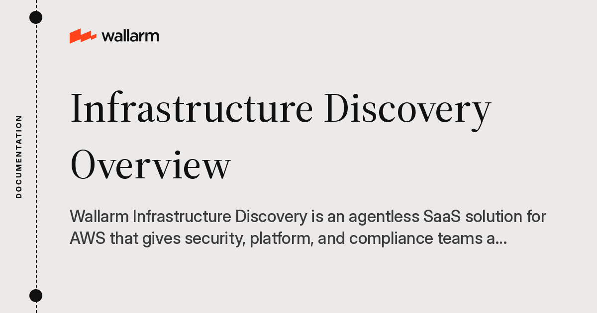 Infrastructure Discovery Overview - Wallarm Documentation