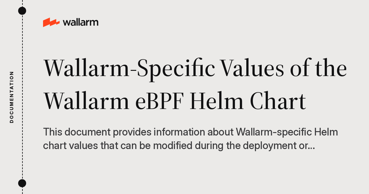 Wallarm-Specific Values of the Wallarm eBPF Helm Chart - Wallarm ...