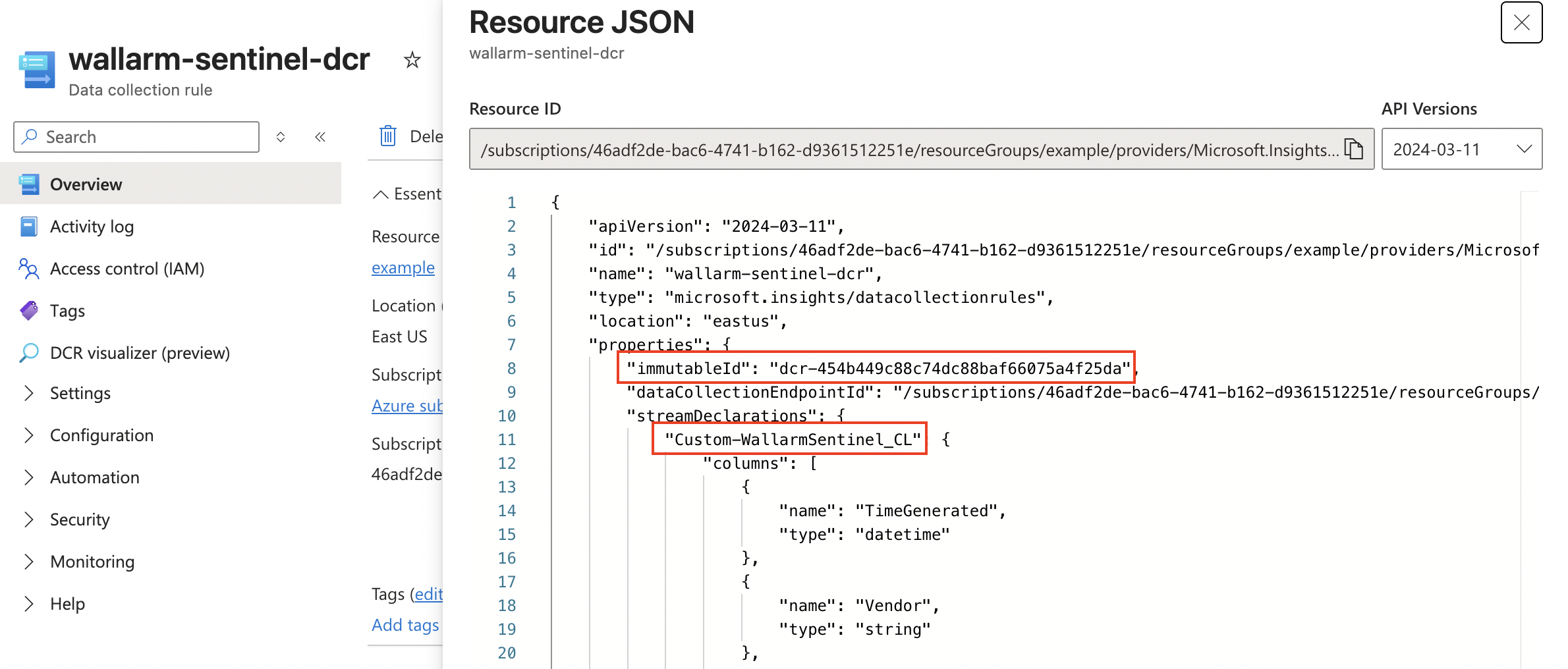 Azure Data Collection Rule