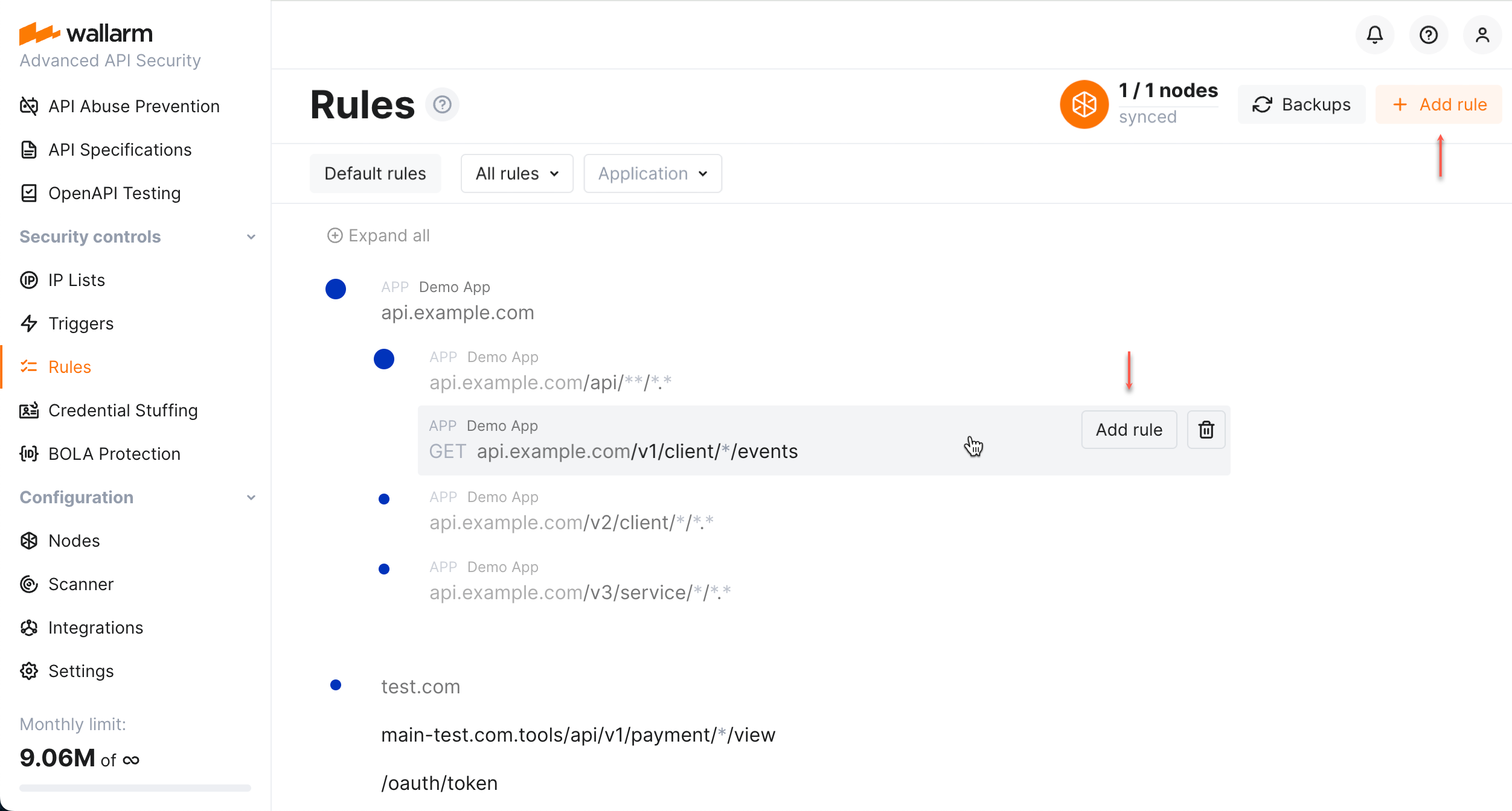 新しいルールの追加