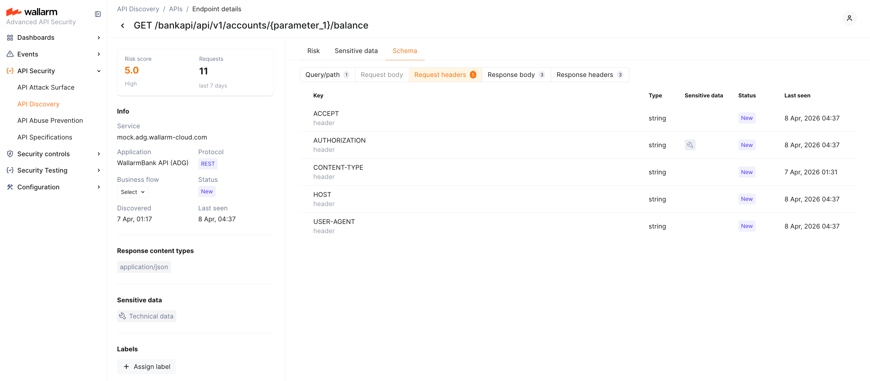 API Discovery - REST endpoint details