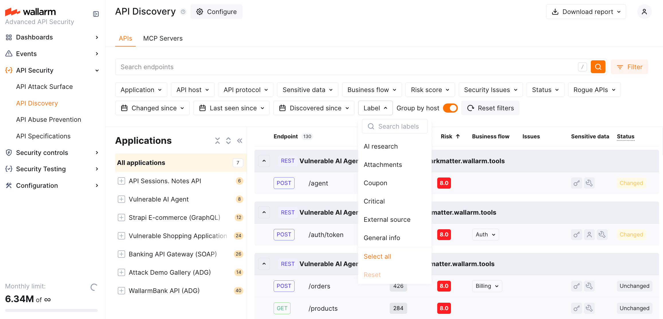 API Discovery - labels