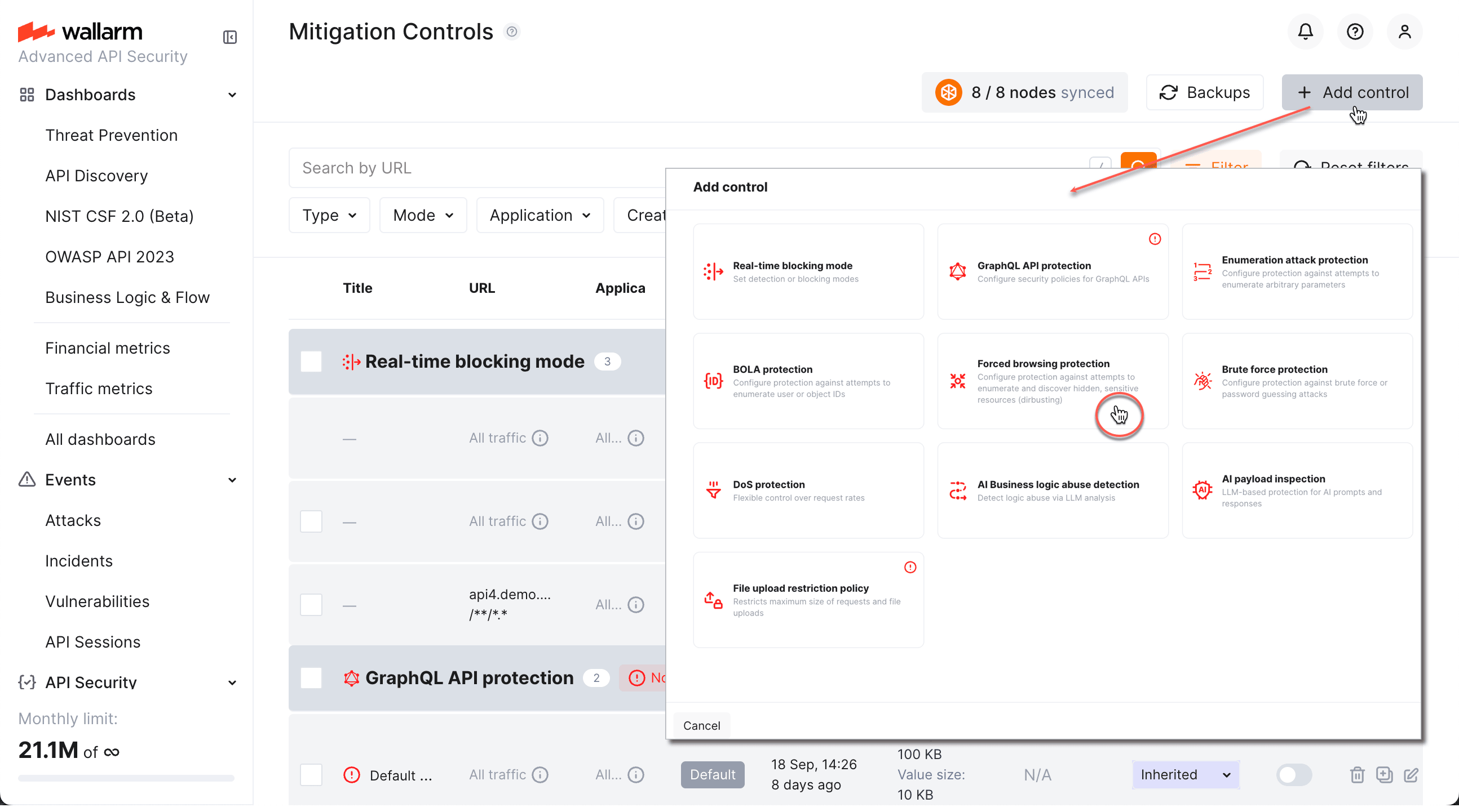 Creating mitigation control