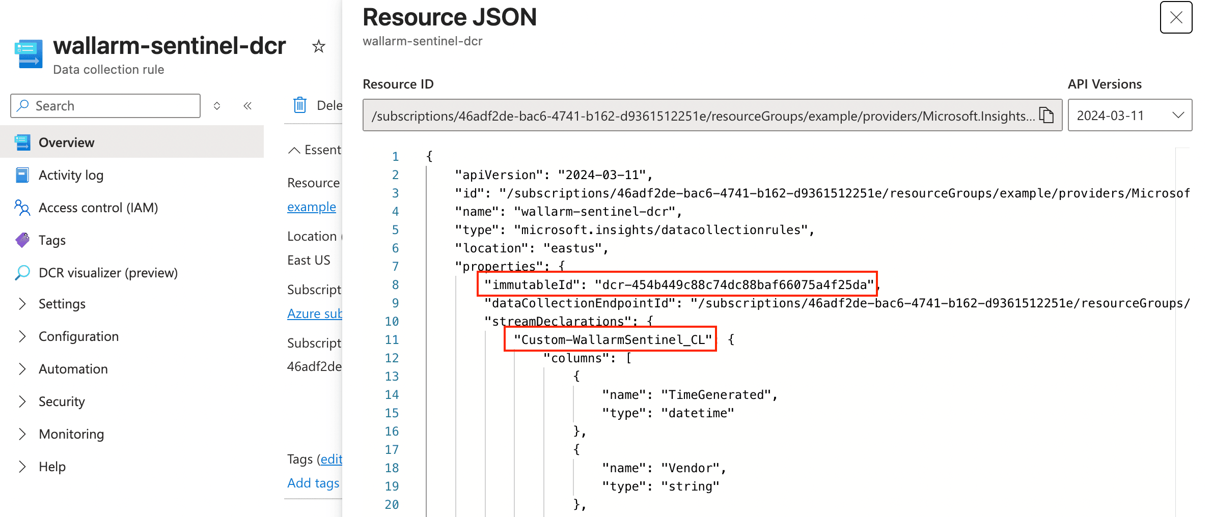 Azure Data Collection Rule