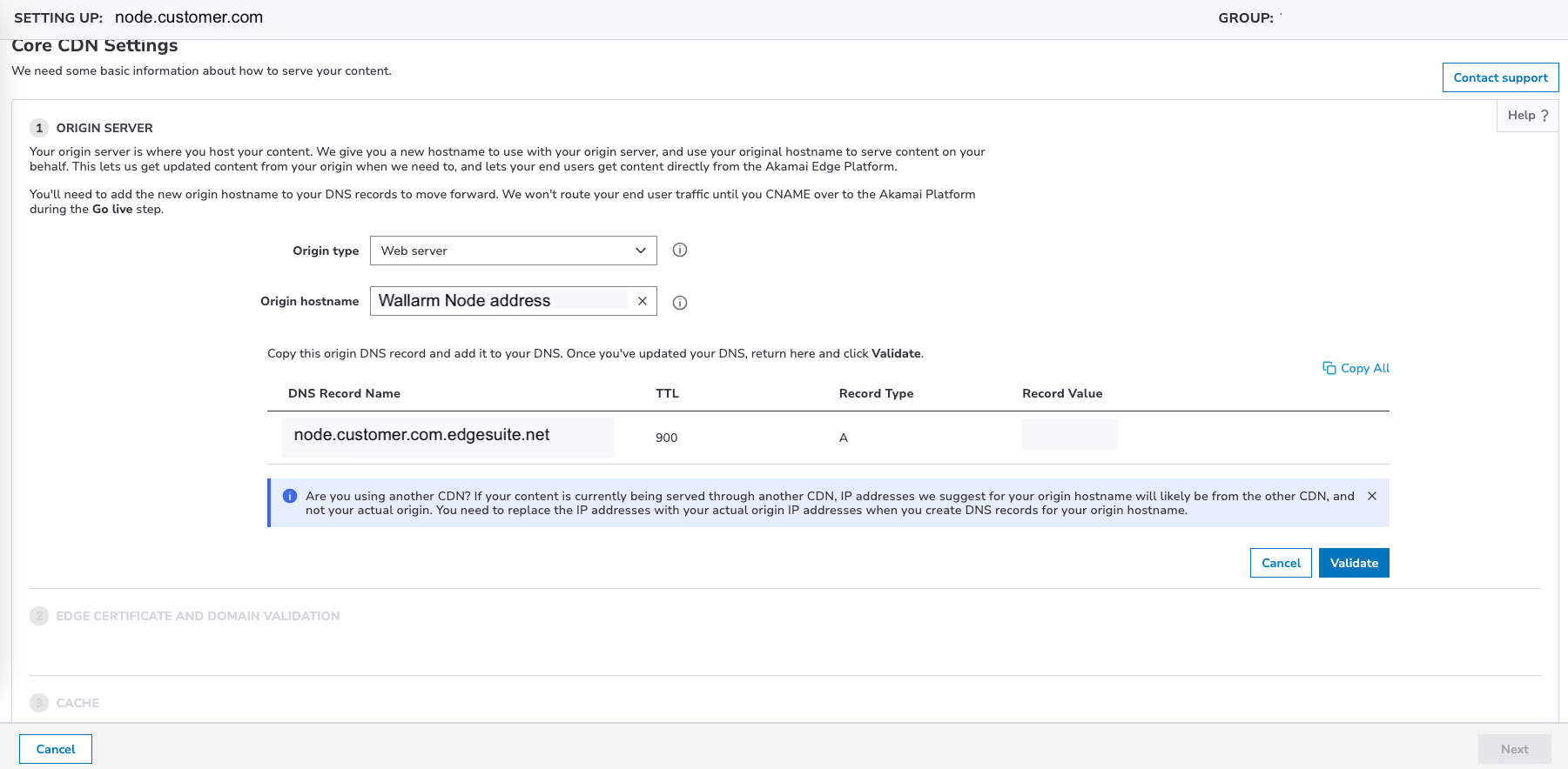 !Wallarm Node Property in Akamai