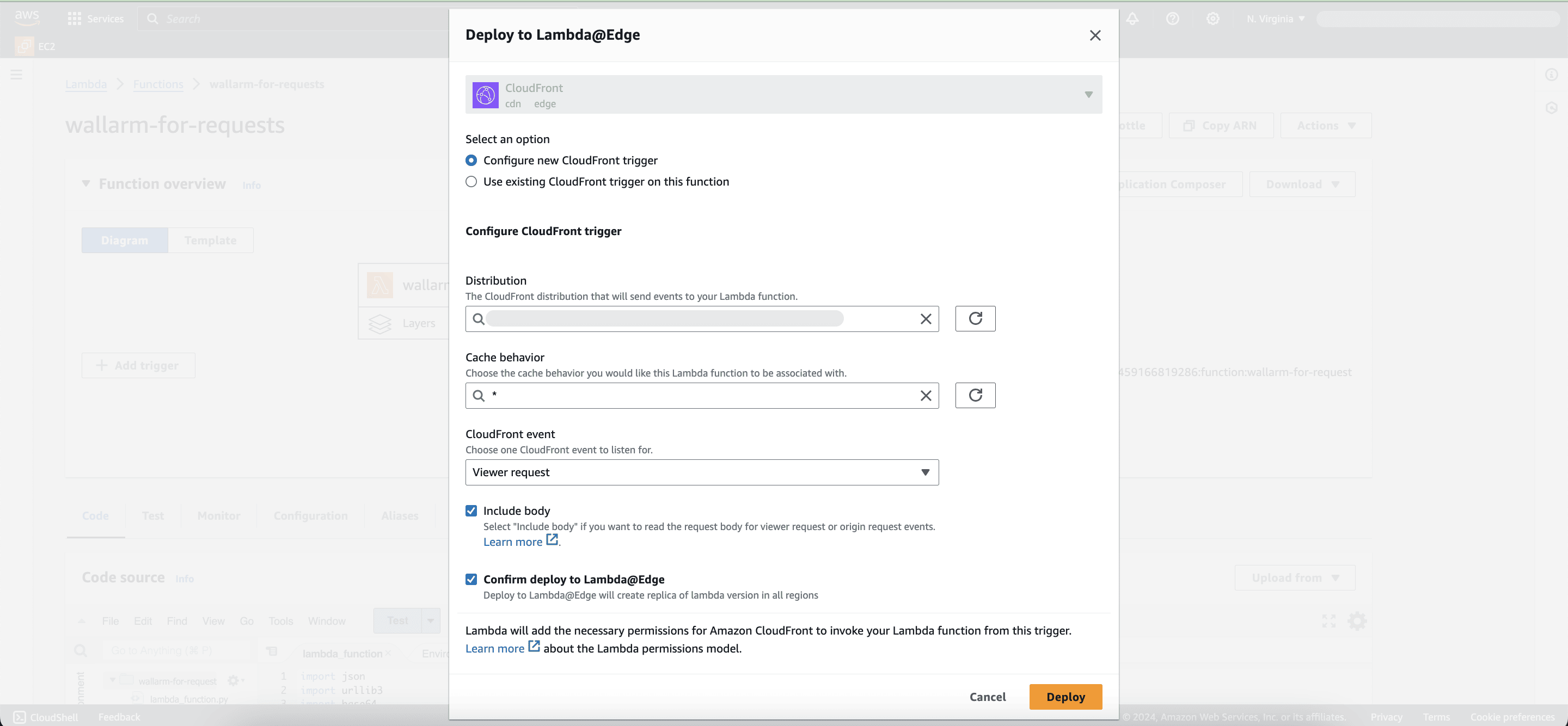 Cloudfront function deployment