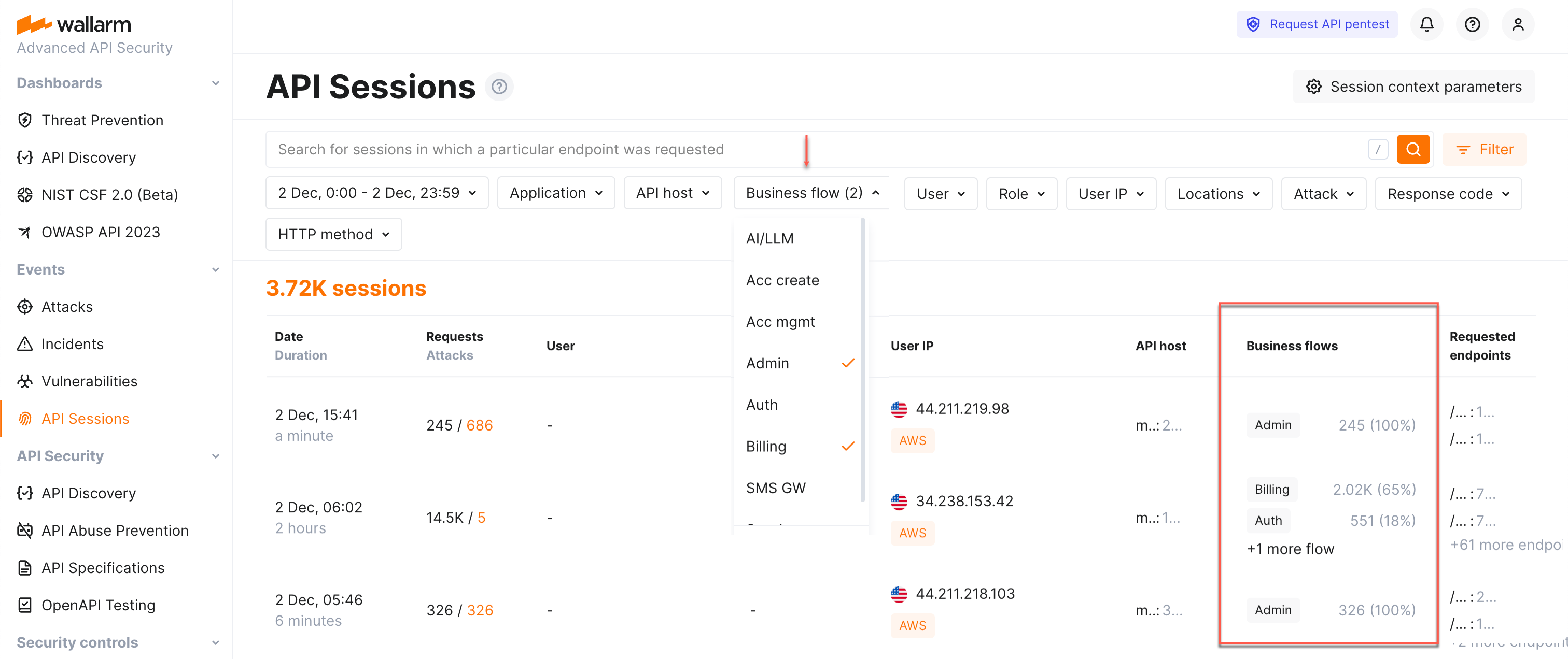 !API Oturumları - hassas iş akışları